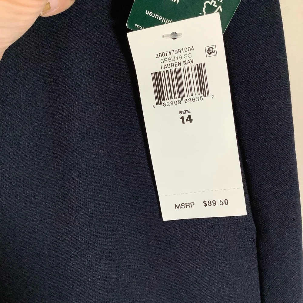 Lauren Ralph Lauren Navy Ankle Dress Pants